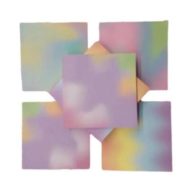 Imagem de Caderno Gradiente Arco-Íris Com 50 Folhas: Conjunto Criativo De Papela