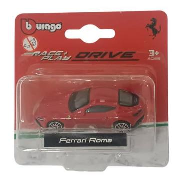 Imagem de Miniatura Carro Ferrari Roma Race E Play 1/64 Vermelho Bburago 56000