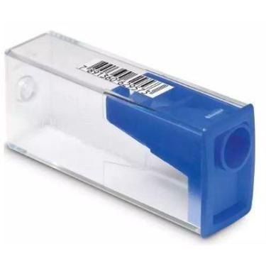 Imagem de Apontador Escolar Com Depósito Faber-Castell Azul, Azul