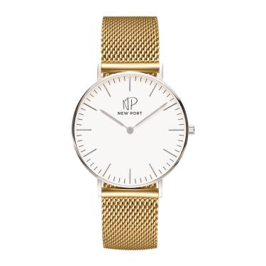 Imagem de Relógio Masculino De Pulso Analógico Dourado New Port 40mm-Masculino