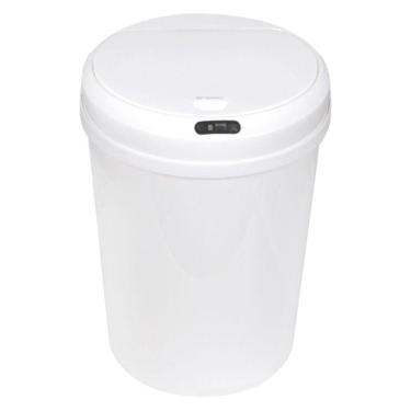 Imagem de Lixeira Automática Redonda 12 Litros Usb Com Sensor Branca