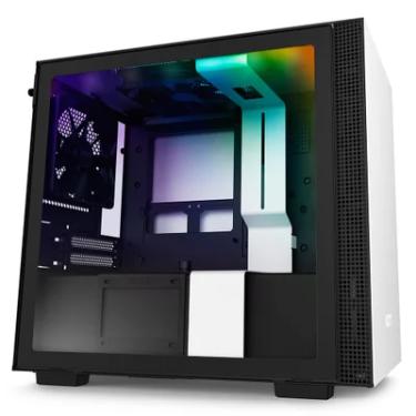 Imagem de Gabinete NZXT H210i Branco Fosco, Mid Tower Lateral de Vidro ATX Com Fita RGB - CA-H210I-W1.