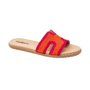 Imagem de Chinelo Feminino Moleca Bordada 5452.255 Cor:Multi PinkTamanho:38, Mul