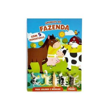 Imagem de Animais Da Fazenda - Colorir E Brincar Com 5 Miniaturas