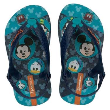 Imagem de Chinelo Infantil Menino Dia a Dia Elastico Ipanema Kids Mickey, Azul e