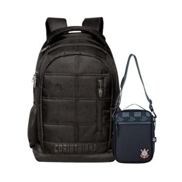 Imagem de Kit Corinthians Mochila Costas Esportiva + Lancheira Térmica