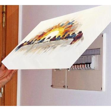 Imagem de Quadro Esconde Cobrir Caixa Luz Energia 45X60 Santa Ceia - JPS SPORTES