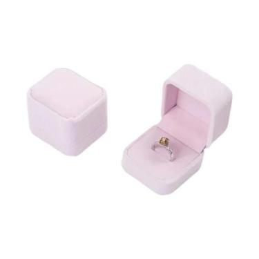 Imagem de Caixa De Anel Em Flanela, Organizador De Joias, Armazenamento Flocado 