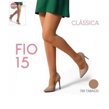 Imagem de Meia Calça Clássica Fio 15 Selene Marrom, EG, Marrom