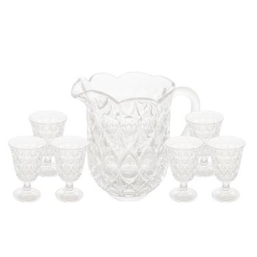 Imagem de Jarra com 6 Taças para Água Lyor Lile Cristal 1,5L e 230ml