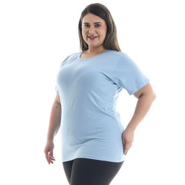 Imagem de Plus Size - Camiseta Feminina Manga Curta 100% algodão - EBT UNIFORMES