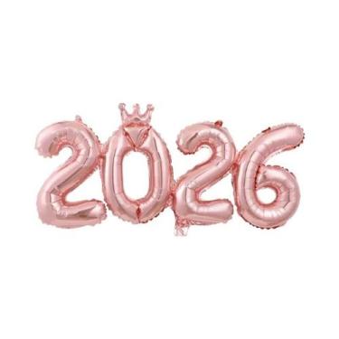 Imagem de Balão De Folha De Papel Metalizado Papai Noel Em Pé, Balões De Número 