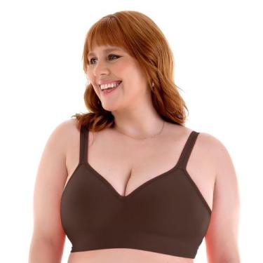 Imagem de Sutiã Comfort Plus Duplo Alças Largas Reguláveis com Bojo sem Costura 