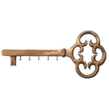 Imagem de Porta Chaves em Formato de Chave Antiga de Resina - Decore Casa
