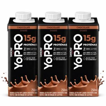 Imagem de Kit 3 YoPRO Chocolate UHT 15g de Proteínas 250ml - Danone