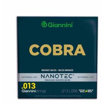 Imagem de Encordoamento Para Violão 6 Cordas Nanotec Cobra Giannini (.013 - .056)
