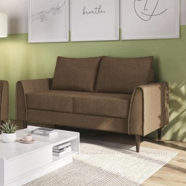 Imagem de Sofá Living Bienna 2 Lugares Estrutura e Pés em Eucalipto Tecido Linho