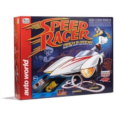 Imagem de Auto World 17' Speed Racer Mach 5 Mania Slot Race Set HO Scale SRS361