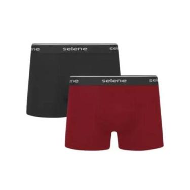 Imagem de Cueca selene boxer kit com 2 microfibra sem costura 11450, G, Preto vi