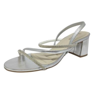 Imagem de Sandalia Feminina Conforto Elegante Salto Bloco Medio Bebece