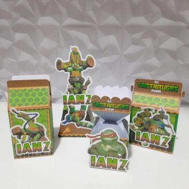 Imagem de Kit 50 Personalizados Tartarugas Ninja - Orvalho Festas
