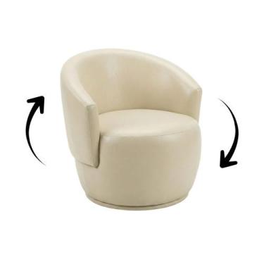 Imagem de Poltrona Giratória Decorativa Sala Estar Orgânica Beatriz material sin