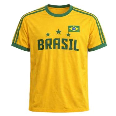 Imagem de Camisa Brasil Retrô Símbolo Algodão - Masculino-Masculino