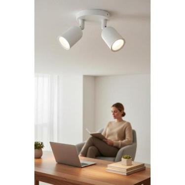 Imagem de Luminária Spots LED 2x8W Amarela 3000K Circular - Congratulations Stor