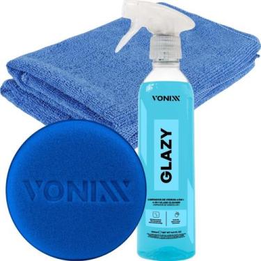 Imagem de Limpa Vidros 4 Em 1 Glazy Tira Marcas Dedo Pano Aplicador - VONIXX