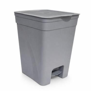 Imagem de Lixeira com Pedal 7,5L Útil Plástico 100 Reciclado 26cm Banheiro Lavab