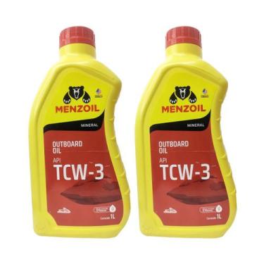 Imagem de Óleo Premium TCW3 Menzoil 2T Todos Motores de Popa Kit Com 2 litros