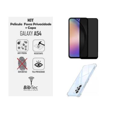 Imagem de Kit Capa + Película Privacidade Fosca 9D Samsung Galaxy A54 Anti Espiã
