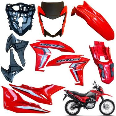 Imagem de Kit carenagem nxr bros 160 2022 / 2024 completo novo / asa do tanque t