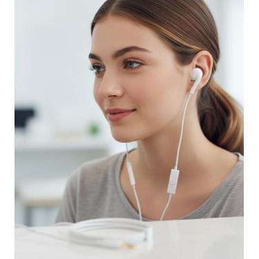 Imagem de Fone de Ouvido com Fio In-Ear P2 Microfone Estéreo Cor:Branco - Dolce 