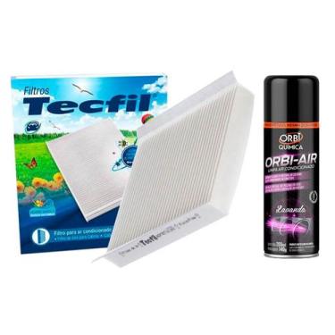 Imagem de Kit Filtro De Ar Condicionado Honda Fit 2004/2014 + Limpa Ar Condicion