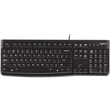 Imagem de Teclado Com Fio Logitech K120 Preto, Preto
