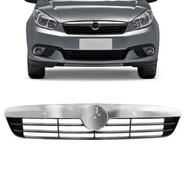 Imagem de Grade Dianteira Radiador Grand Siena 2013 a 17 Friso Cromado - G Compo