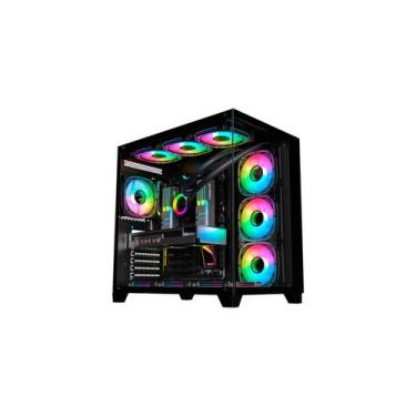 Imagem de Gabinete Gamer Aquario Ghost Shark Cubo Atx Lateral De Vidro Preto - K