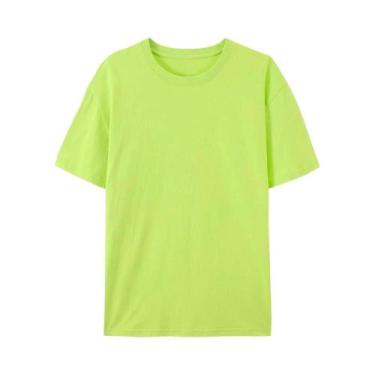 Imagem de Camisetas Femininas 100% Algodão, Sólidas, Esportivas, De Manga Curta,