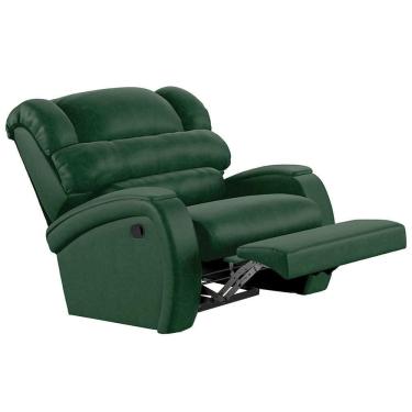 Imagem de Poltrona Do Papai Reclinável Kalie Manual Gatilho Fh9 Pu Verde Musgo - Mpozenato