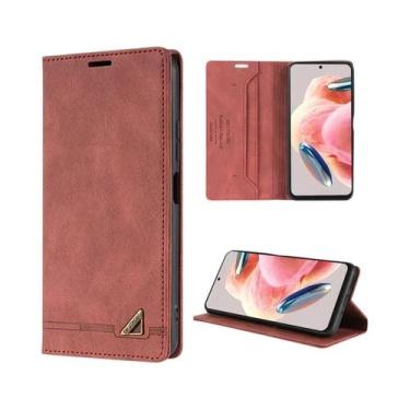 Imagem de Capa Carteira Magnética De Couro Com Bloqueio RFID E Suporte Para Cart