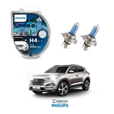 Imagem de Lâmpadas Farol Hyundai Tucson Philips H4 CrystalVision