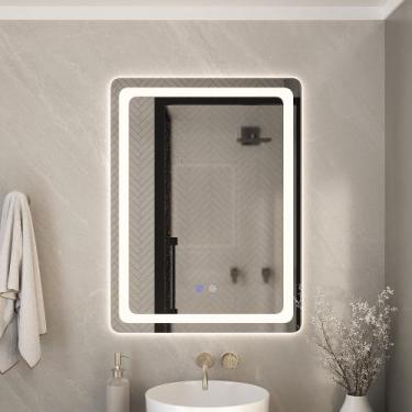 Imagem de Espelho Catarina Retangular 60x80 com LED e desembaçador - Fabribam