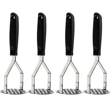 Imagem de Kit 4 Amassadores Manuais de Batatas Legumes Inox Tramontina Utilità Cozinha Restaurante Buffet