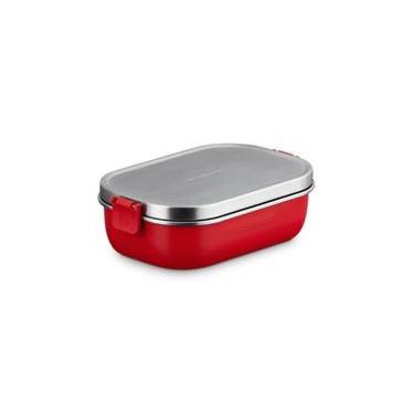 Imagem de LANCHEIRA HERMÉTICA LE CREUSET ON THE GO 900ML EM AÇO INOXIDÁVEL VERMELHO 41069220600001