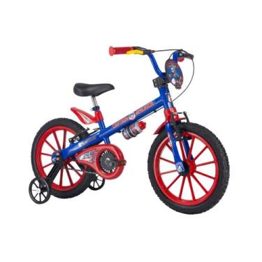 Imagem de Bicicleta Infantil Aro 16" Capitão América Marvel Rodinhas Nathor - 10
