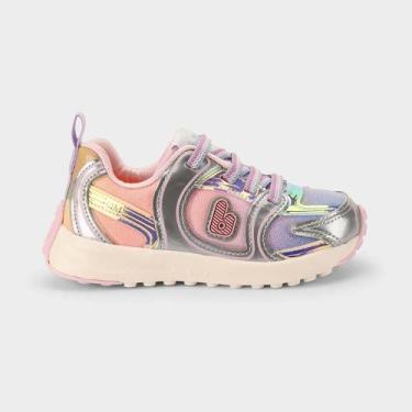 Imagem de Tênis Infantil Bibi Jogging Prata com Rosa, 30