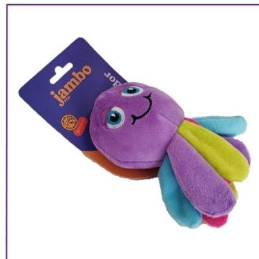 Imagem de Brinquedo para cachorro Mordedor pet sonoro Polvo colorido - Jambo