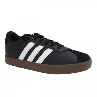 Imagem de Tênis Casual Masculino Adidas VL Court 30 Ie3630, Preto, 35