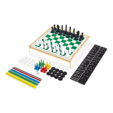 Imagem de Jogos 6x1 Junges Tabuleiro Xadrez, Dama, Ludo Trilha Dominó 716
